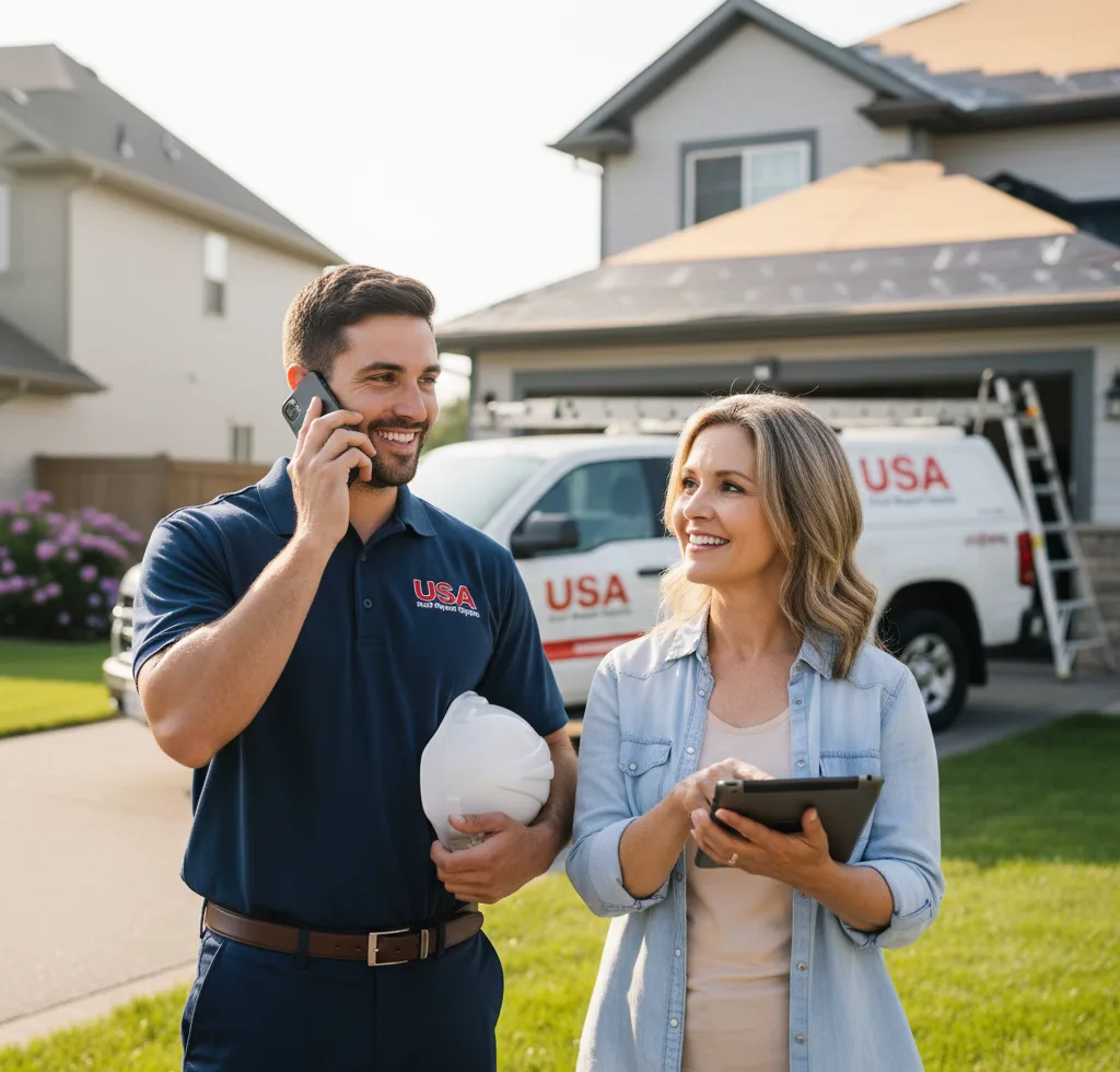 USA Roof Repair Experts customer support in Bondurant
